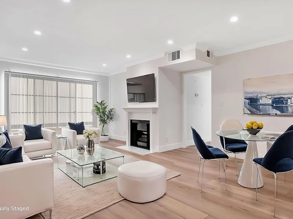 Virtually staged living room