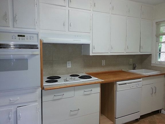 Butcher block and tile