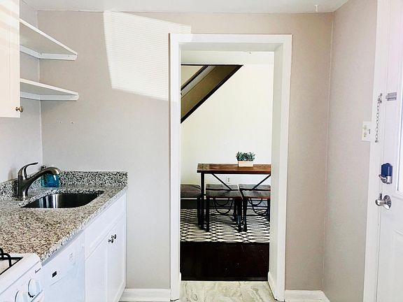 View of the dining room from the kitchen