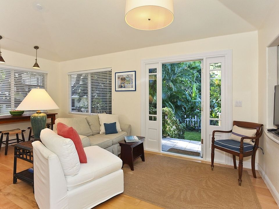 living area with direct access to front porch