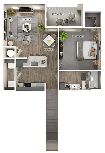 Floor plan Upper Trousdale with Garage