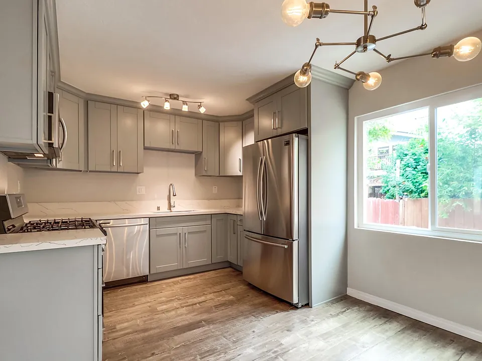New kitchen with Samsung appliances.