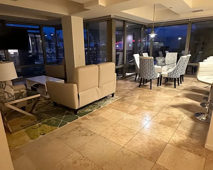 5 leather recliners in LR