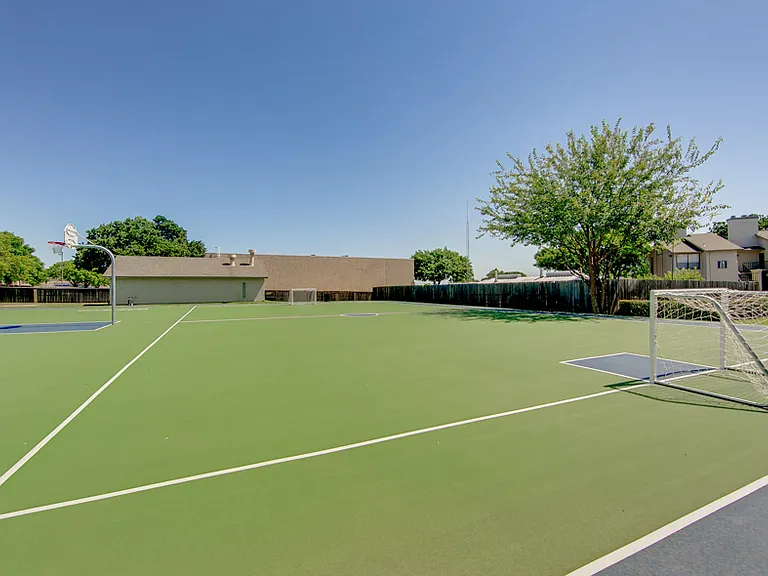 Outdoor sports court perfect for recreation and fun.