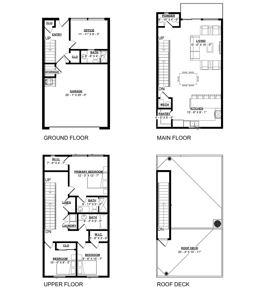 Floor plan 3 Bed 3.5 Bath w/Den
