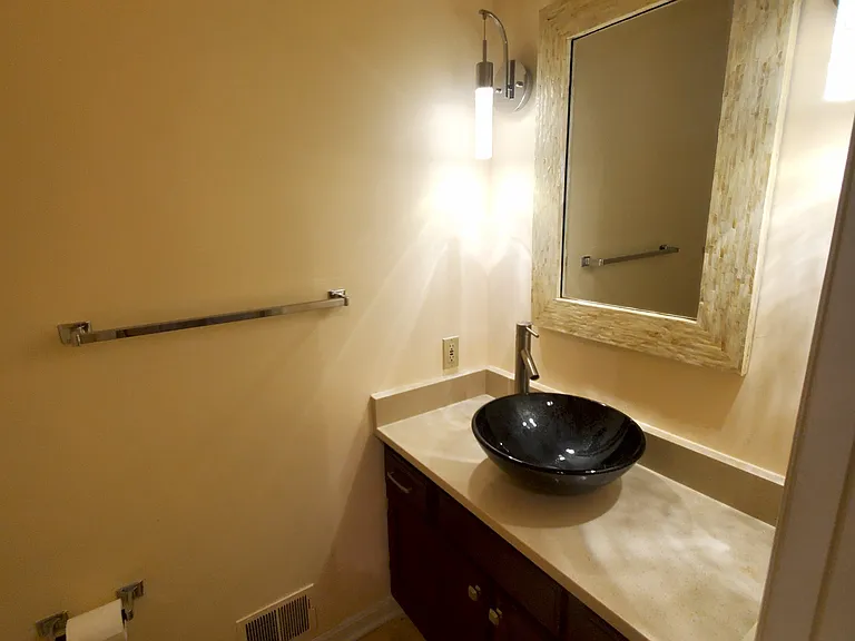 First floor powder room