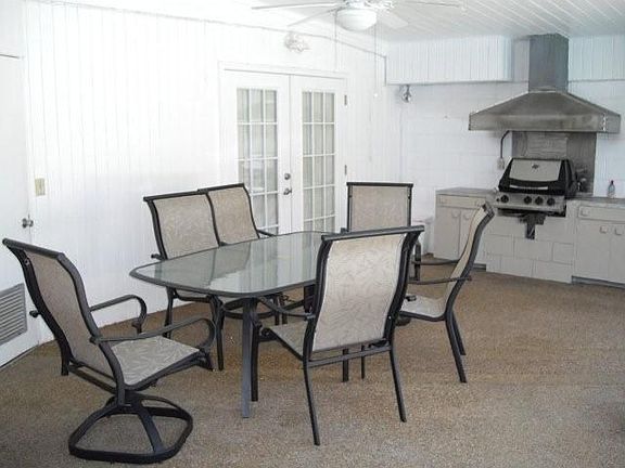 Grill area off recreation room