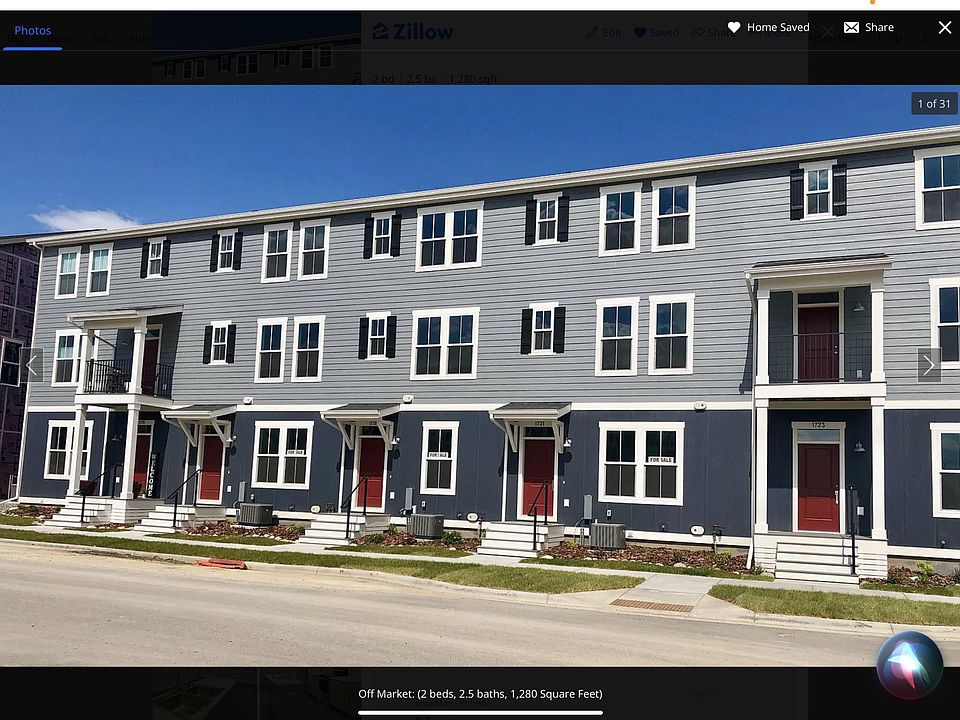 Street view - middle unit is 1719 Walter Creek