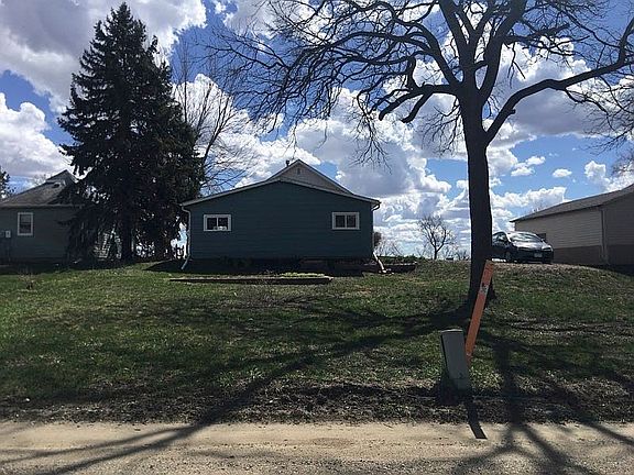 Back of house and backyard. 