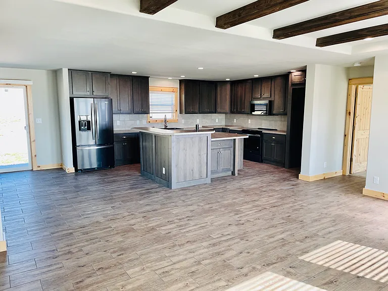 Open concept kitchen, dinning and livingroom