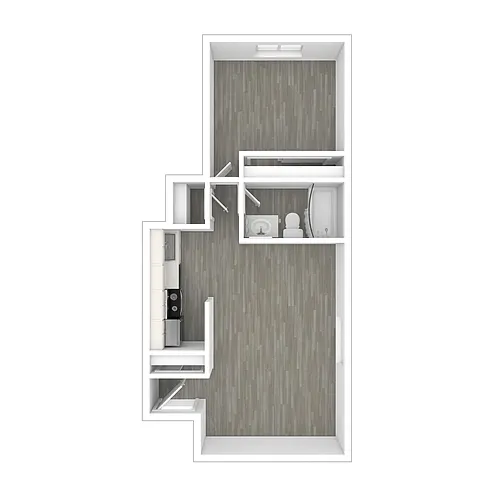 Floor plan One Bedroom, One Bathroom (Standard)