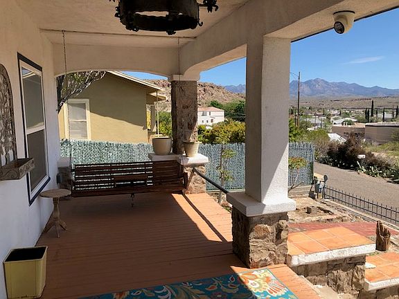 Front porch looking east.