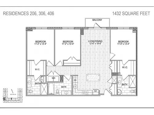Floor plan 406