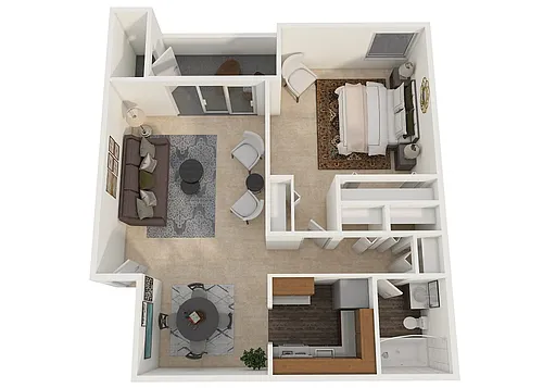 Floor plan 1 Bedroom Terrace