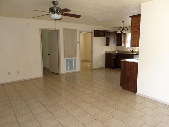 Living area with tile floors