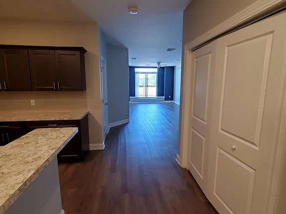 Entry into apt. Laundry in closet to right.