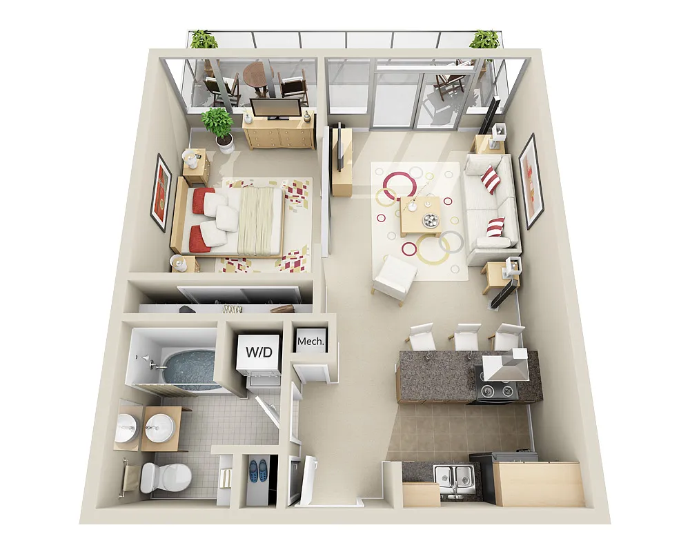 Floor plan Midrise A1L