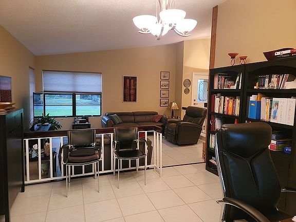 Office open to family room
