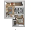 Floor plan Ridgeway Furnished - 1 Bedroom 1 Bathroom