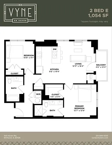 Floor plan 2 BED - E