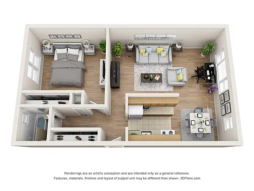 Floor plan 1 Bedroom