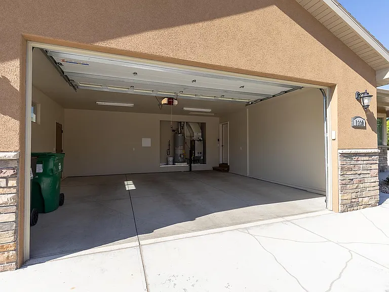 Finished 2-car garage