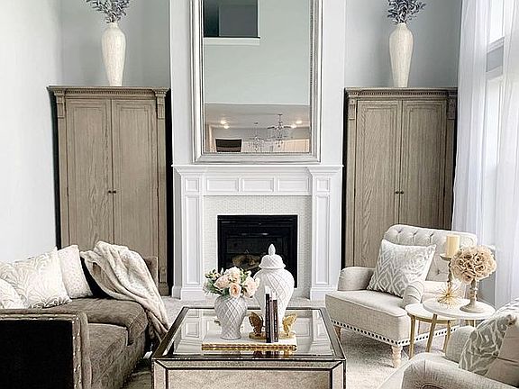 Open living room to kitchen