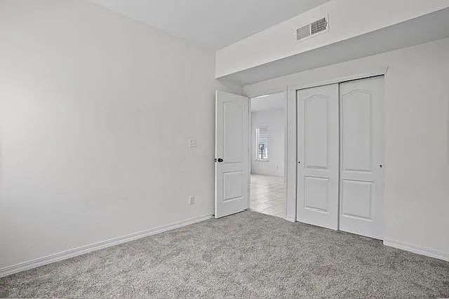 First bedroom and closet