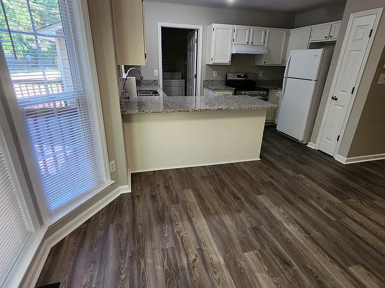 New granite countertop/bar area.