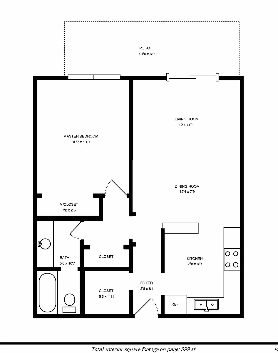 Floor plan 1X1
