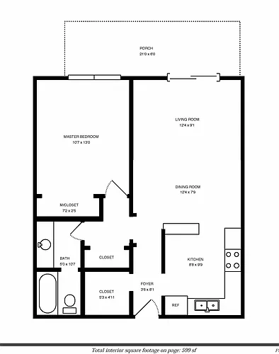 Floor plan 1X1