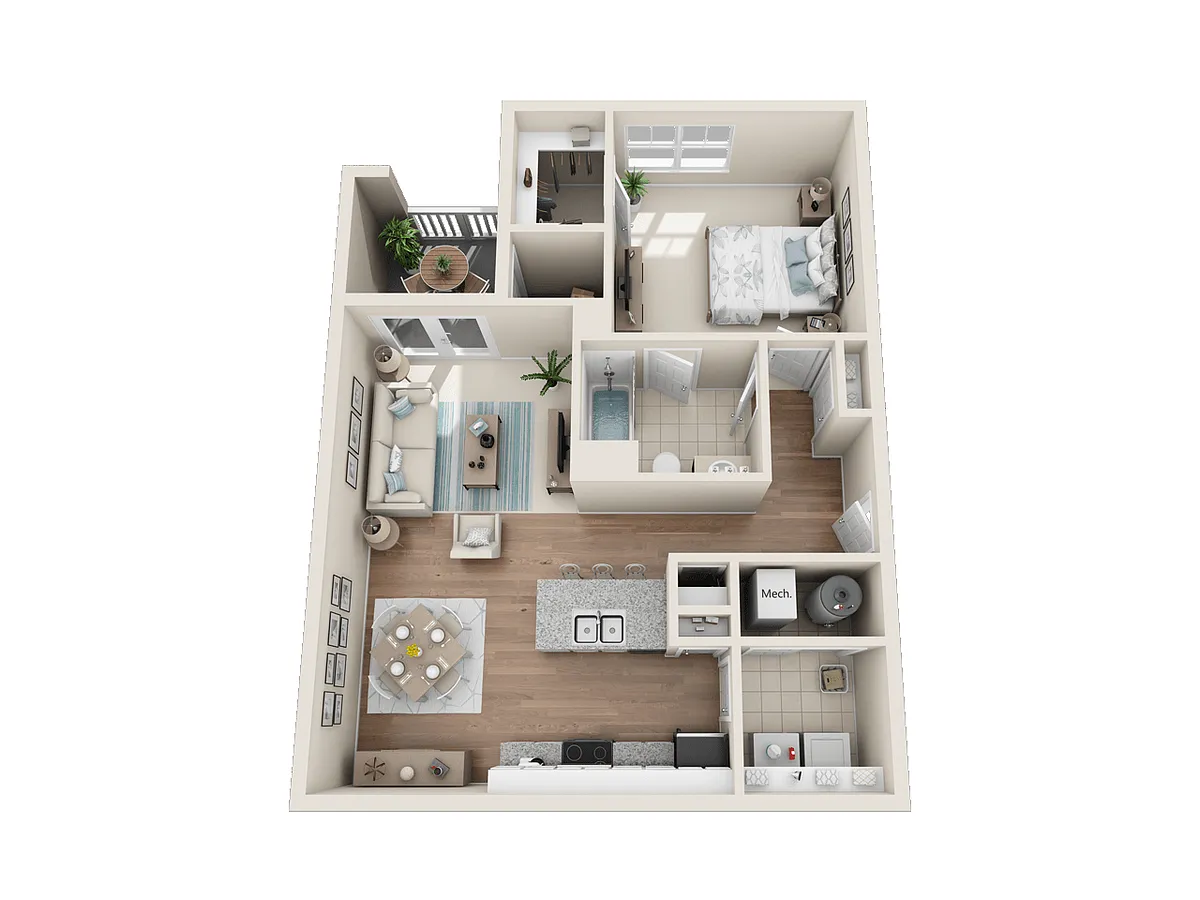 Floor plan 1 Bedroom