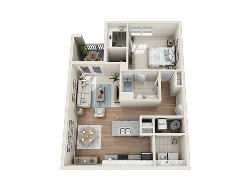 Floor plan 1 Bedroom