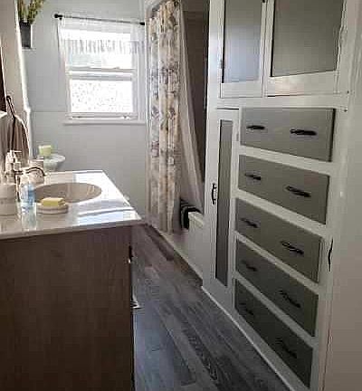 Upstairs bath renovated 2020