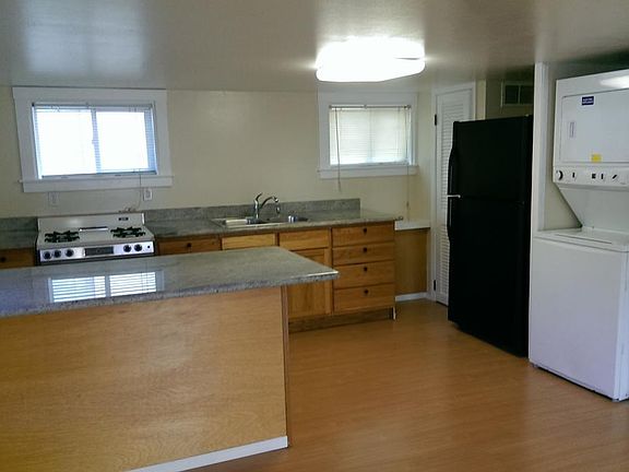 Spacious kitchen with quartz counters