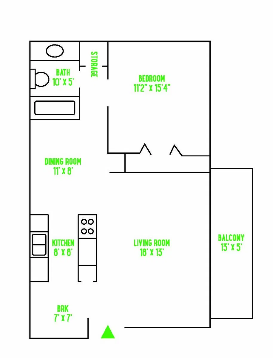 Floor plan 1BR