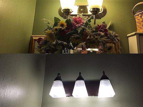 Before and after master bath