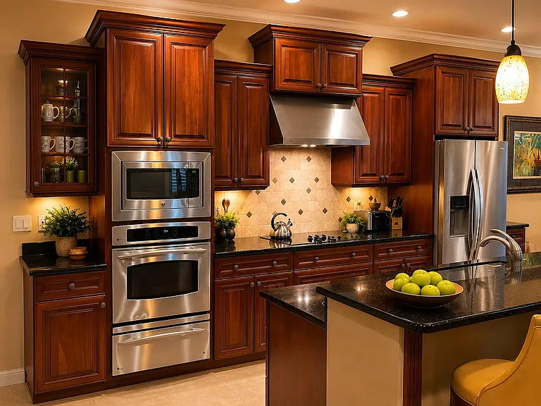 Gourmet kitchen.