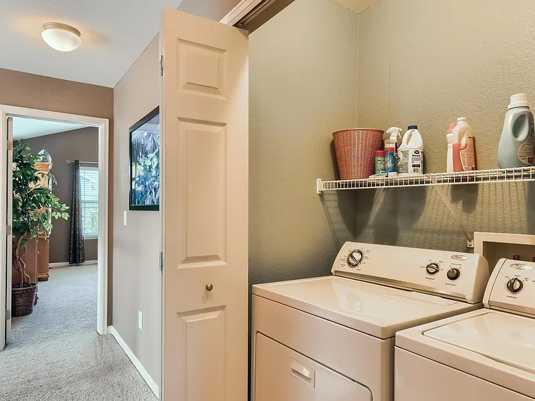 Laundry area near bedrooms