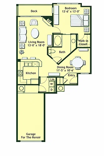 Floor plan 1x1-835