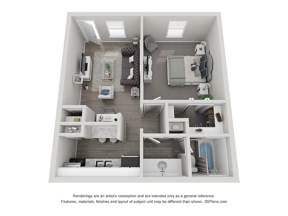 Floor plan 1x1 Small- Standard