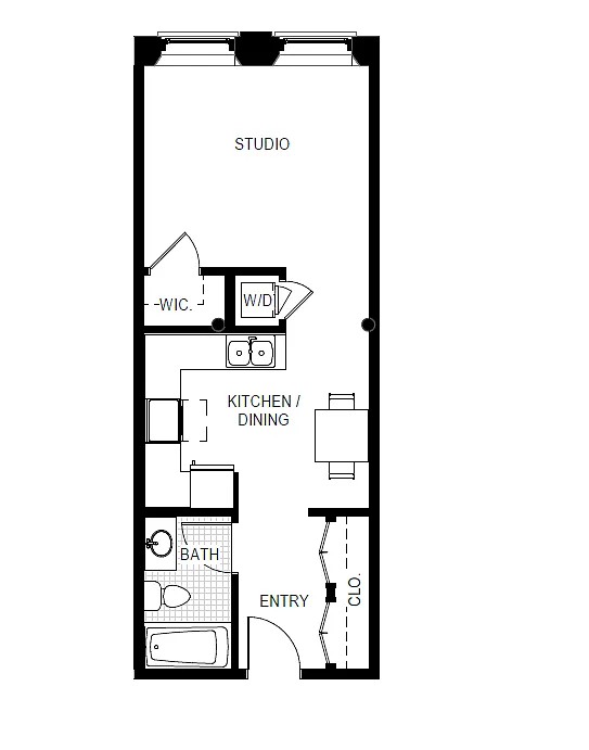 Floor plan Studio A