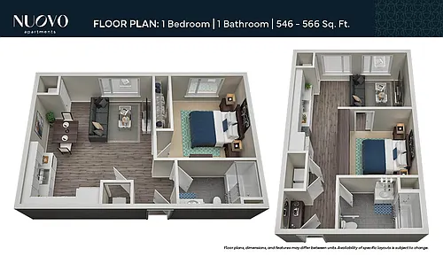 Floor plan 1 Bedroom, 1 Bathroom