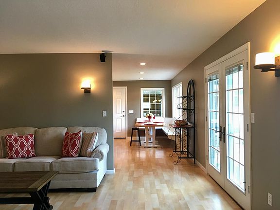living room into kitchen