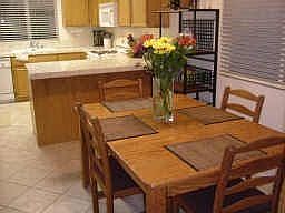 Dining Room flows into kitchen
