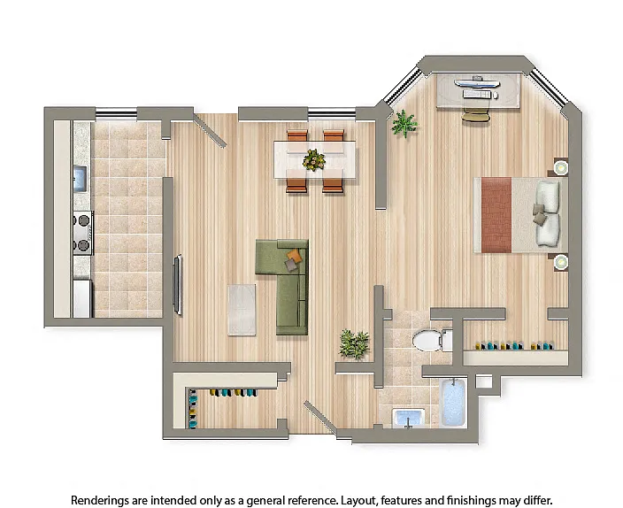 Floor plan 1 Bedroom