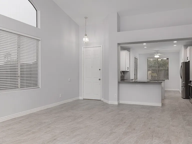 Front entry way and kitchen