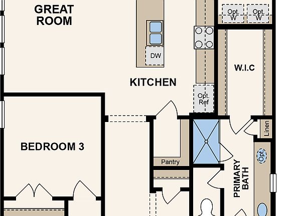 Knox plan_1st Floor_Crystal Springs - The Falls, Leander, TX