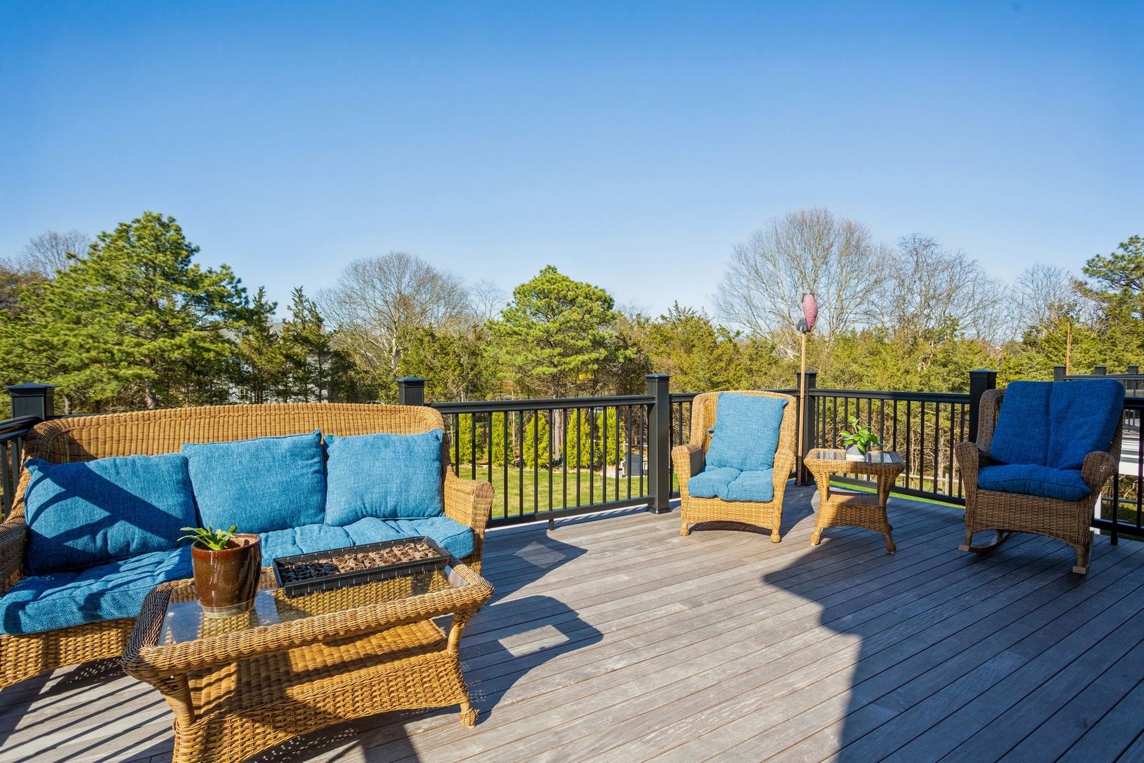  Balcony off upstairs bedrooms overlooks lush grounds & pool