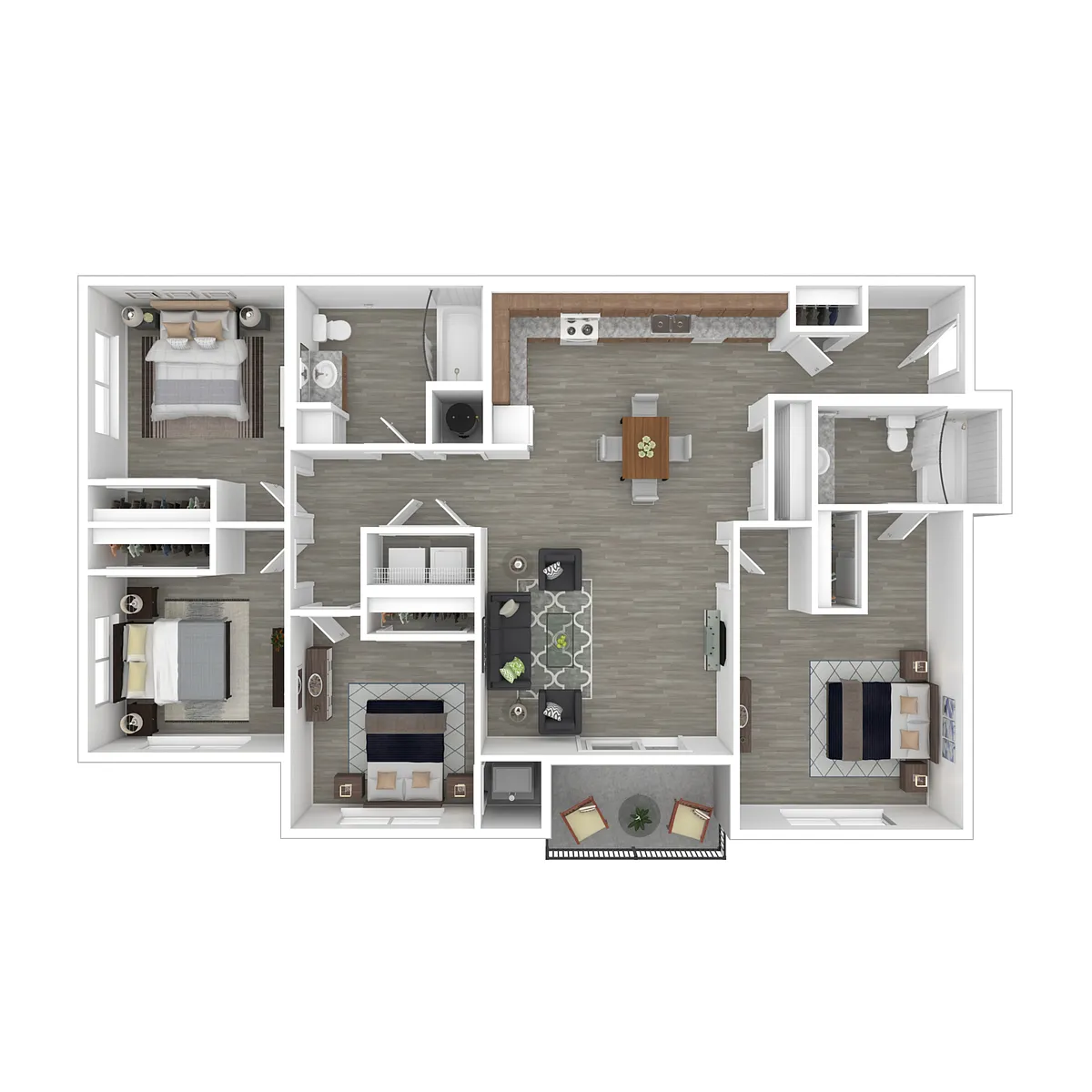 Floor plan Four Bedroom